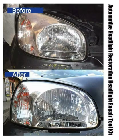 Headlight Restoration Kit | 800ml Cleaner & Polishing Tool
