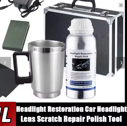 Headlight Restoration Kit | 800ml Cleaner & Polishing Tool